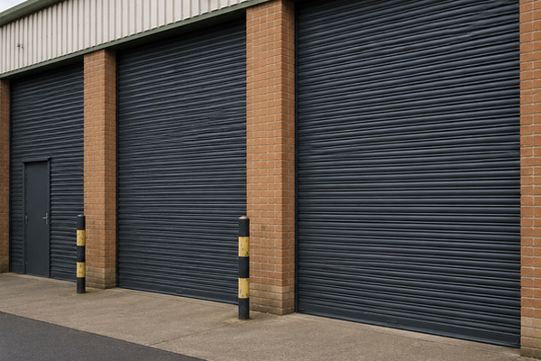 Prepared and repainted roller shutter door in Milton Keynes
