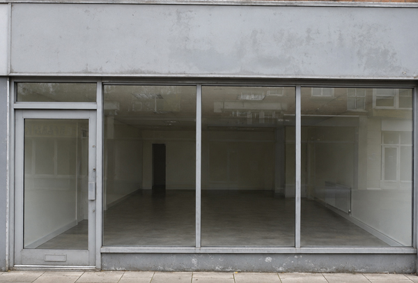 Aluminium shop front before painting in Milton Keynes