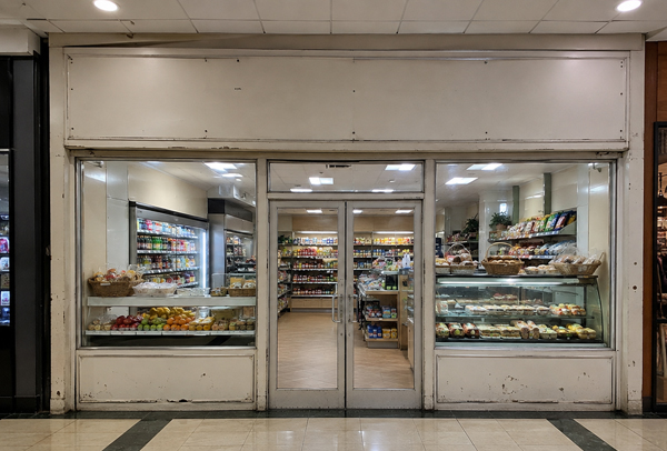 Commercial frontage before a painted makeover in Winslow