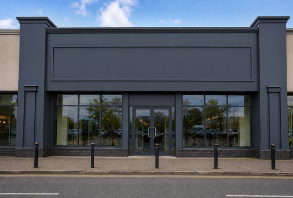 Commercial shop front after painting in Milton Keynes