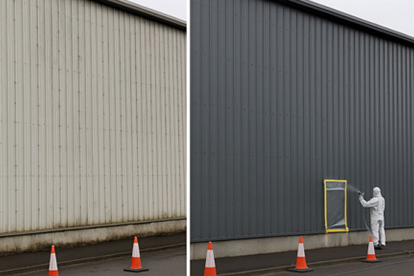 On-site paint sprayers working in Lower Clapton