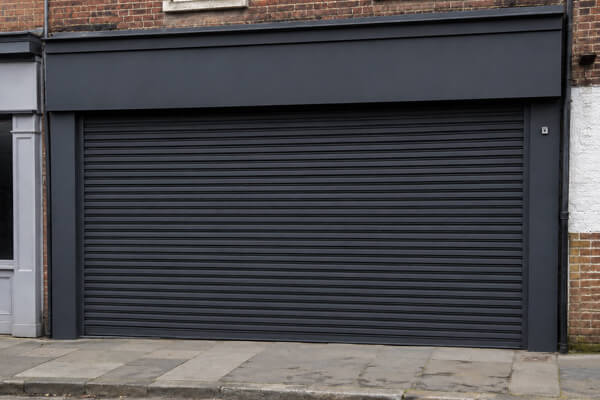 Restored roller shutter after professional spraying in Leighton Buzzard