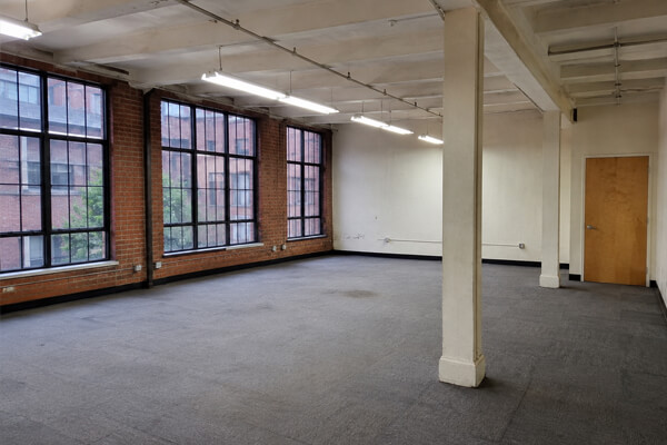 Office before professional repainting in Milton Keynes