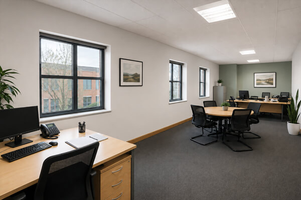 Office after professional painting in Milton Keynes
