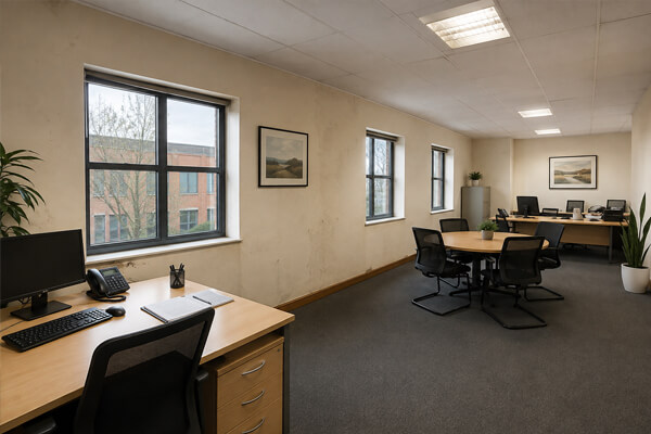 Office before painting in Milton Keynes