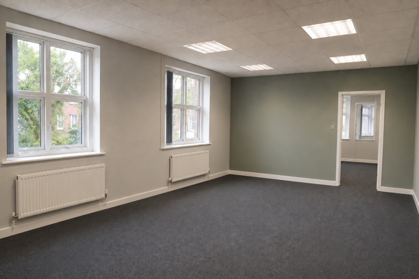Freshly painted office walls and ceiling in Milton Keynes
