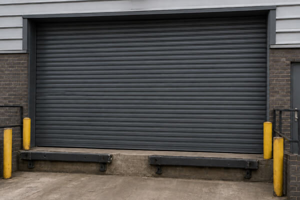 Loading bay shutter door after painting in Hatfield