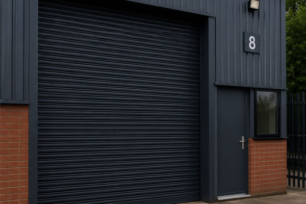 Commercial property after roller shutter door refurbishment in Winslow