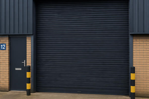 Modernised industrial unit after shutter door painting in Winslow